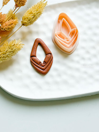 Lotus Teardrop Clay Cutter: Polymer Clay Earring, Boho Jewelry Designs