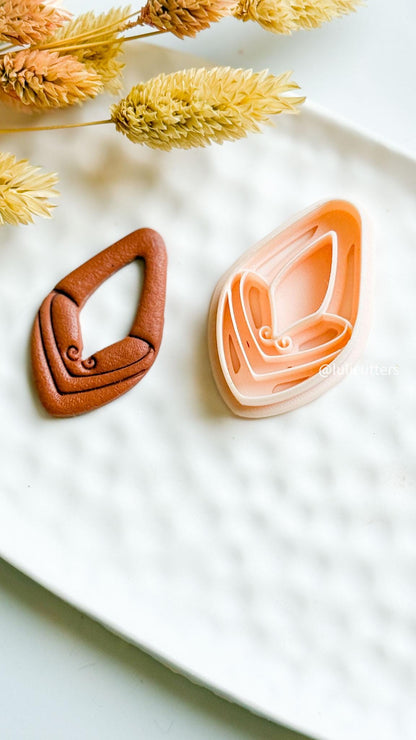 Lotus Teardrop Clay Cutter: Polymer Clay Earring, Boho Jewelry Designs