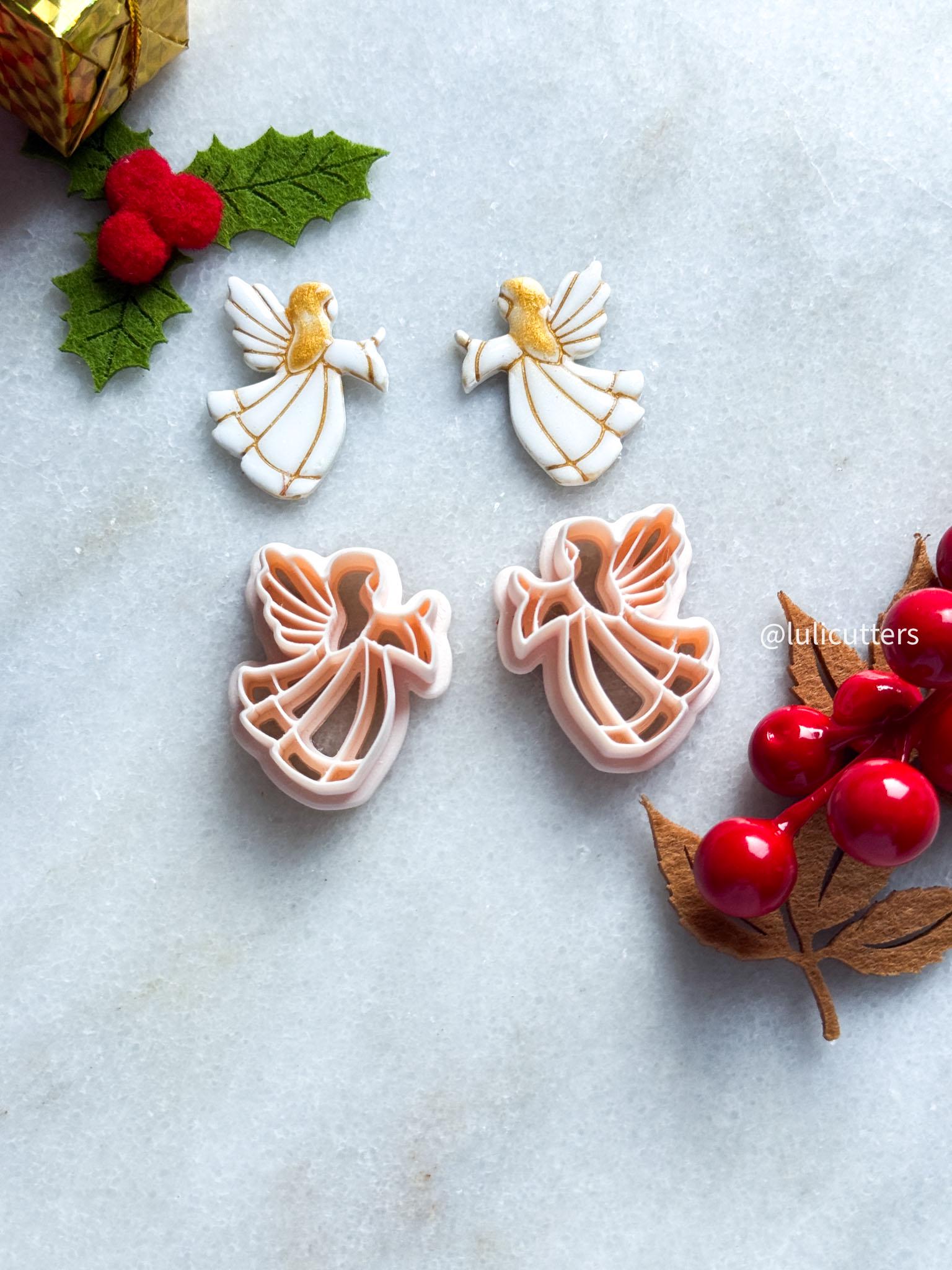 Angel Clay Cutter: Winged Polymer Clay Tool for Holiday Jewelry
