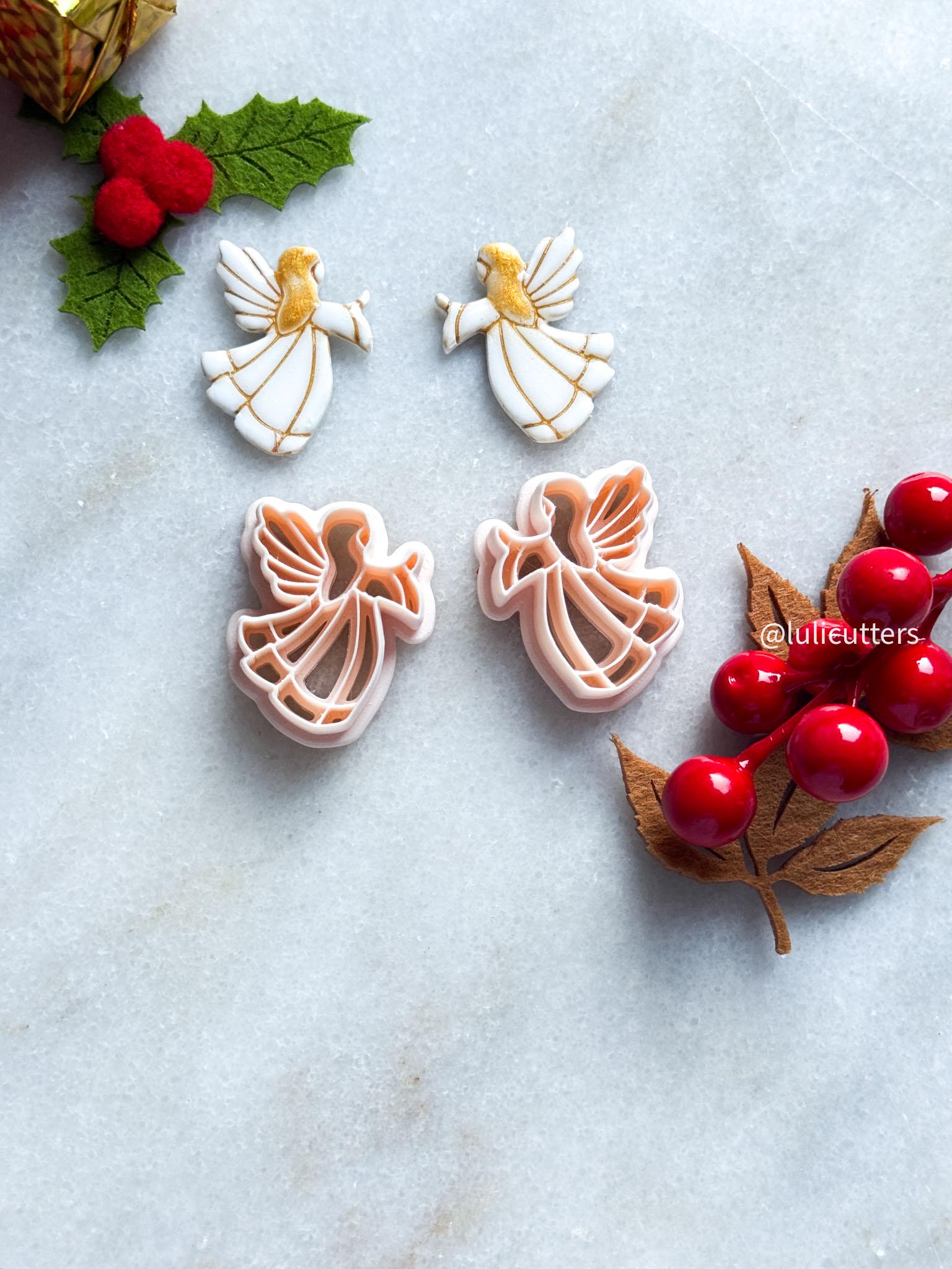 Angel Clay Cutter: Winged Polymer Clay Tool for Holiday Jewelry