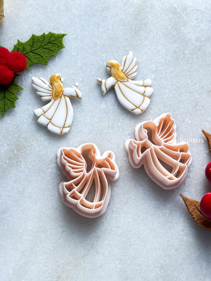 Angel Clay Cutter: Winged Polymer Clay Tool for Holiday Jewelry