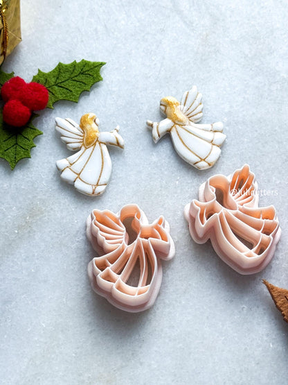 Angel Clay Cutter: Winged Polymer Clay Tool for Holiday Jewelry