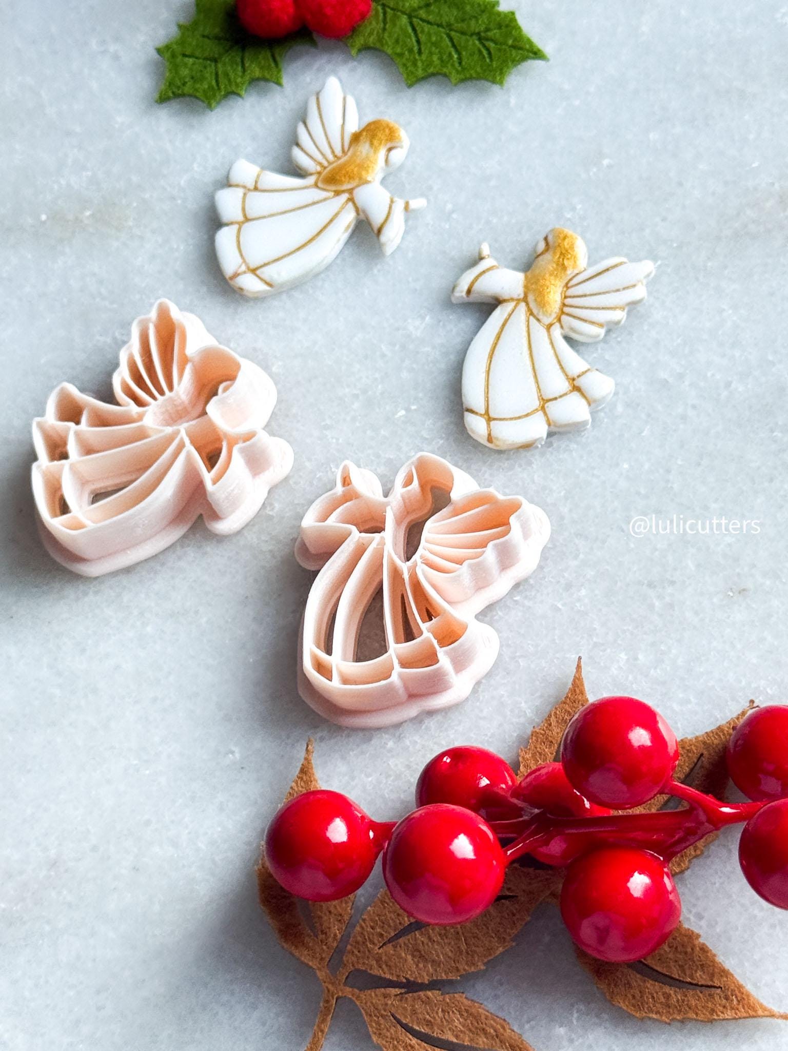 Angel Clay Cutter: Winged Polymer Clay Tool for Holiday Jewelry