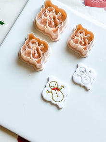 Winter Fairy Snowman Ornament Clay Cutter Christmas Polymer Clay Earring Tool