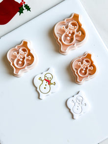 Winter Fairy Snowman Ornament Clay Cutter Christmas Polymer Clay Earring Tool