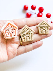 Winter Fairy Gingerbread House Polymer Clay Cutter Christmas Earring and Jewelry Making Tool
