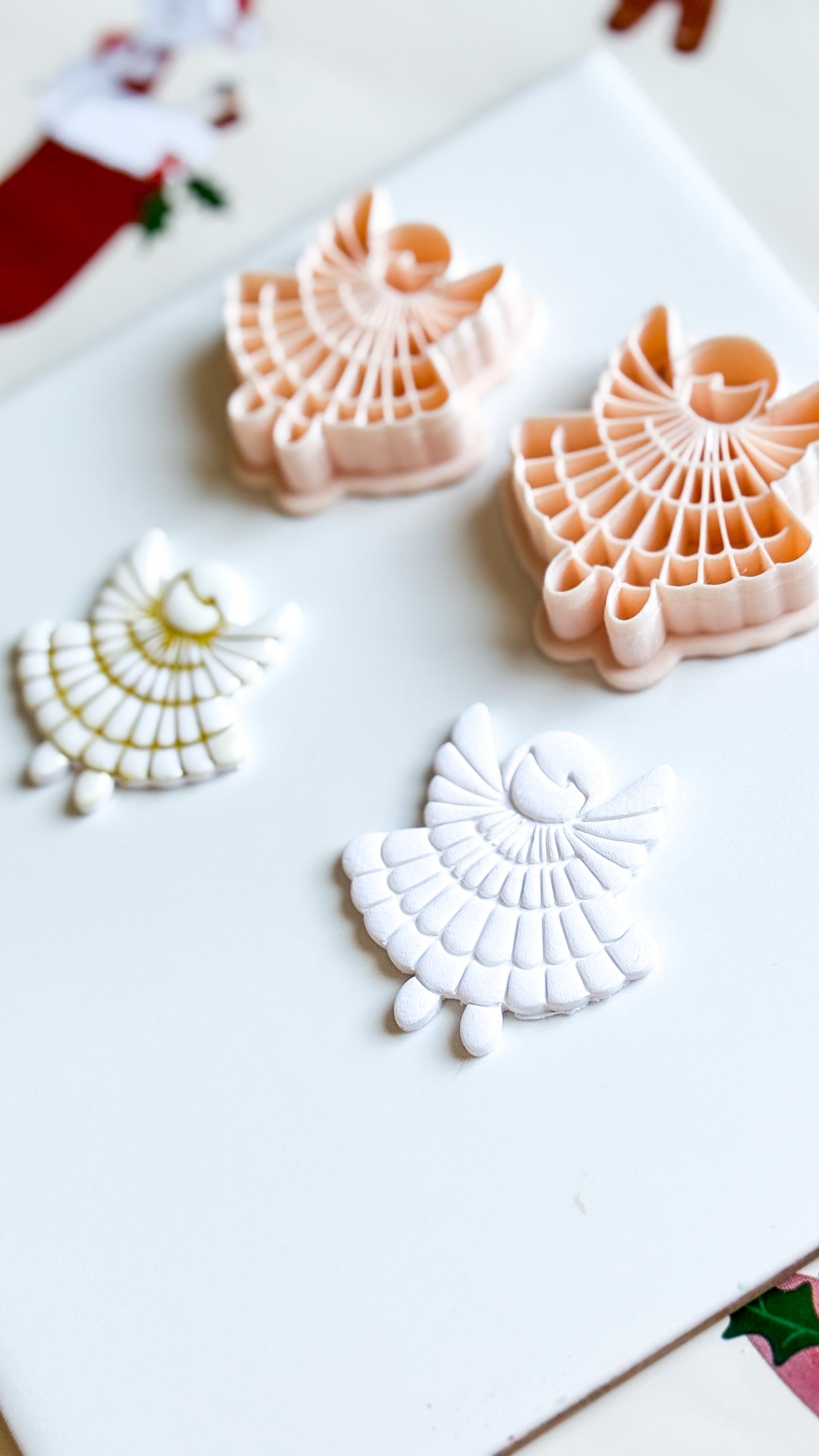 Christmas Angel Polymer Clay Cutter Set: Holiday Jewelry Making