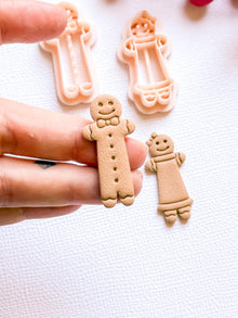 Gingerbread Boy and Girl Polymer Clay Cutters Christmas Earring Clay Tools