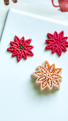 Poinsettia Snowflake Star Polymer Clay Cutter Christmas Holiday Jewelry Making Supplies