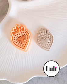 Sacred Heart Polymer Clay Cutter, Milagro Folk Art Jewelry Tool