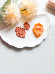 Sacred Heart Polymer Clay Cutter, Milagro Folk Art Jewelry Tool