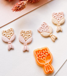 Flower Bouquet Polymer Clay Cutter Floral Wrapped Flowers Shape for Earrings, Jewelry, Crafts