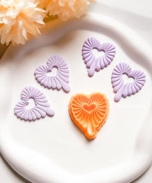 Winged Heart Drop Polymer Clay Cutter Love Earring Jewelry Making Tool
