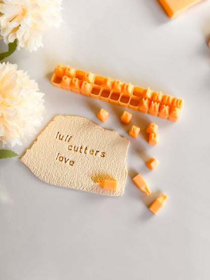 Polymer Clay Alphabet Stamp Set Complete Letter Imprint Cutters