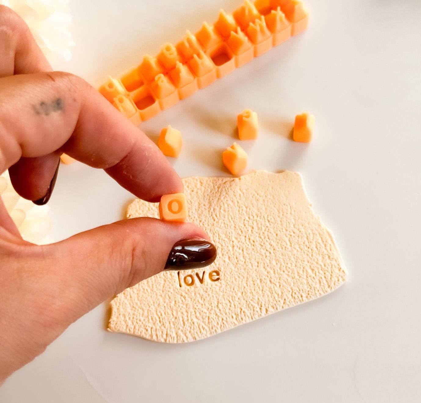 Polymer Clay Alphabet Stamp Set Complete Letter Imprint Cutters