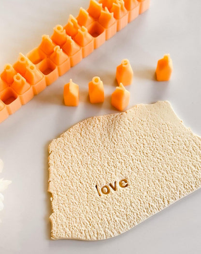 Polymer Clay Alphabet Stamp Set Complete Letter Imprint Cutters