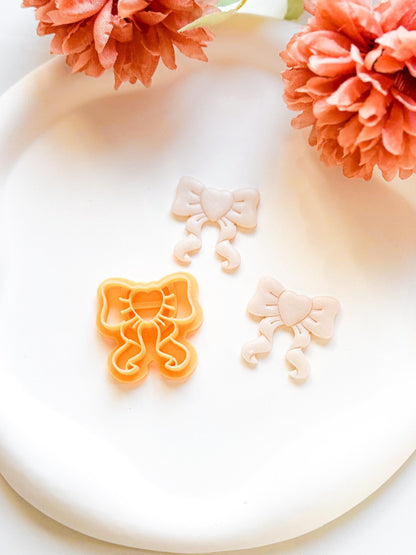 Heart Bow Polymer Clay Cutter: Earring Making Tool
