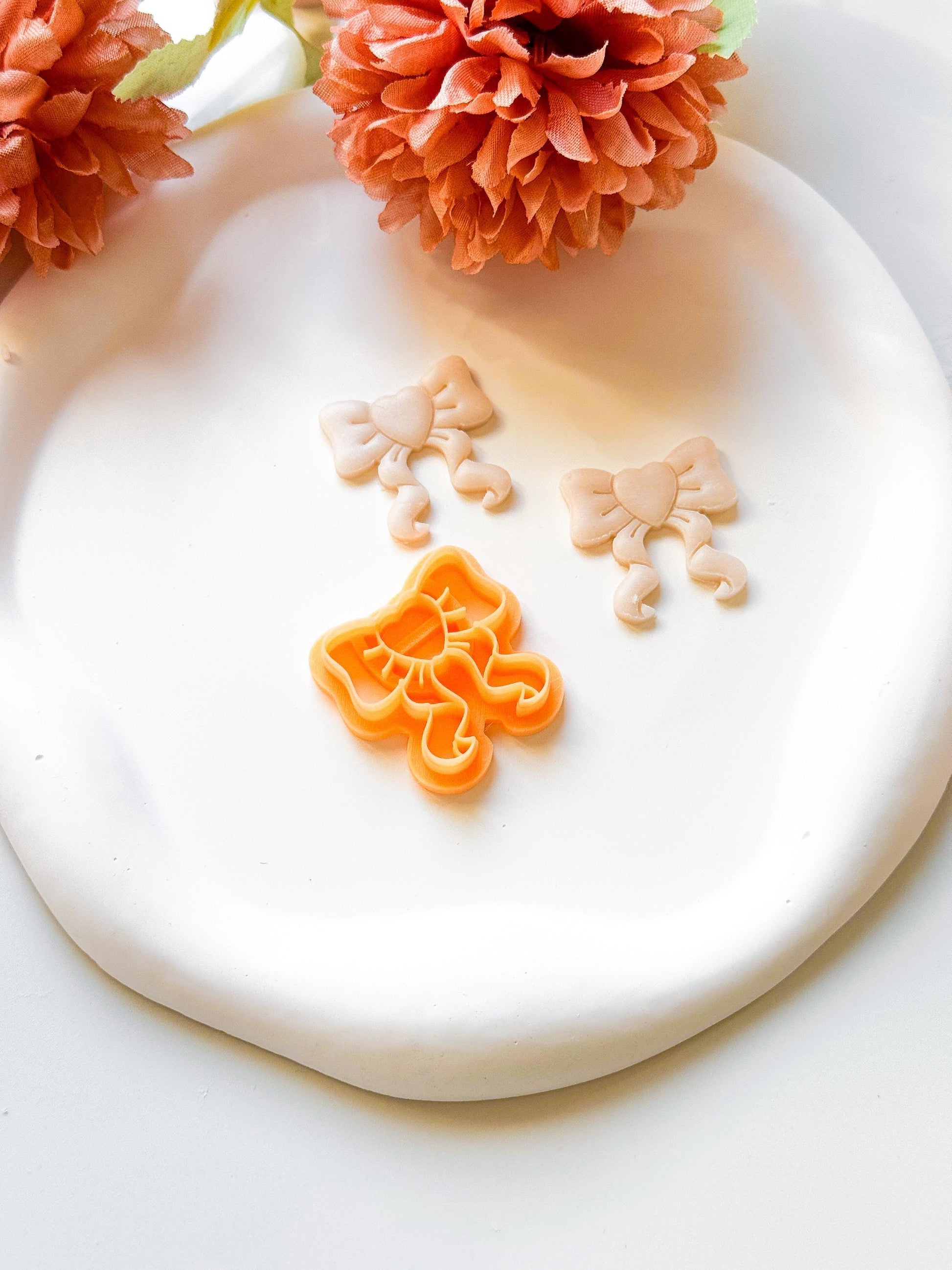 Heart Bow Polymer Clay Cutter: Earring Making Tool