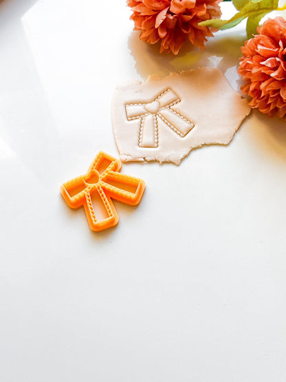 Beaded Bow Heart Polymer Clay Cutter Ribbon Earring Making Tool