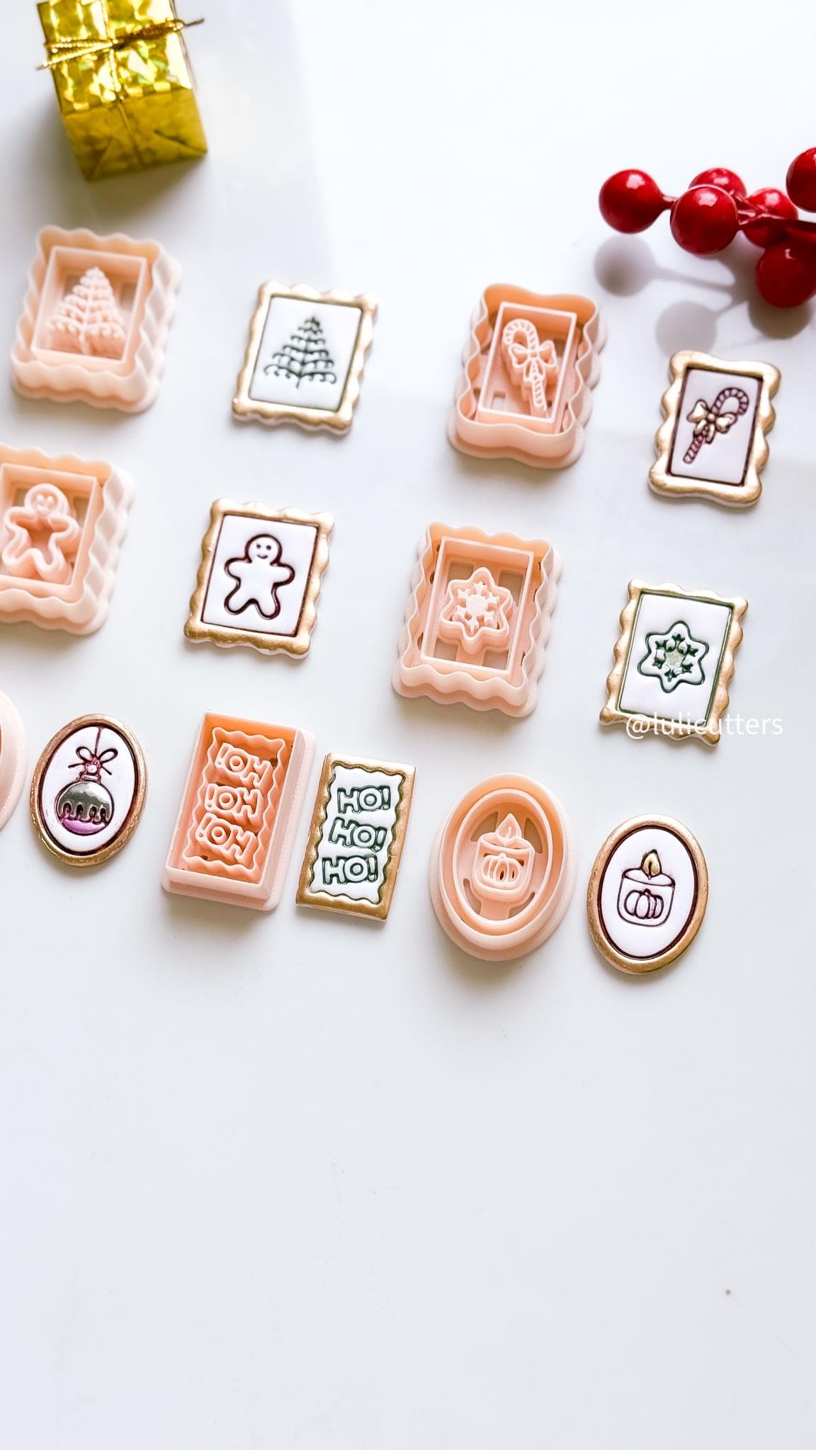 Christmas Polymer Clay Cutters: Gingerbread, Snowflake, Ornament