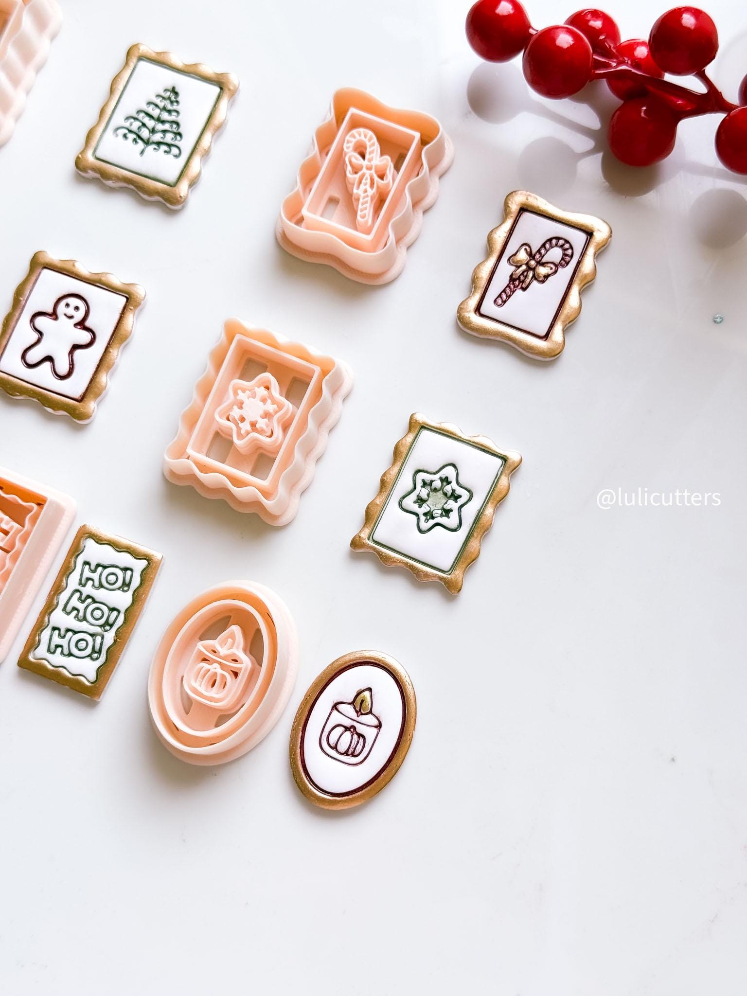 Christmas Polymer Clay Cutters: Gingerbread, Snowflake, Ornament