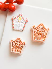 Winter Fairy Gingerbread House Polymer Clay Cutter Set Holiday Earrings & Jewelry