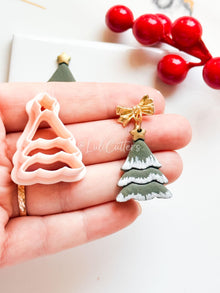 Christmas Tree Polymer Clay Cutter with Star Topper Holiday Jewelry and Crafts