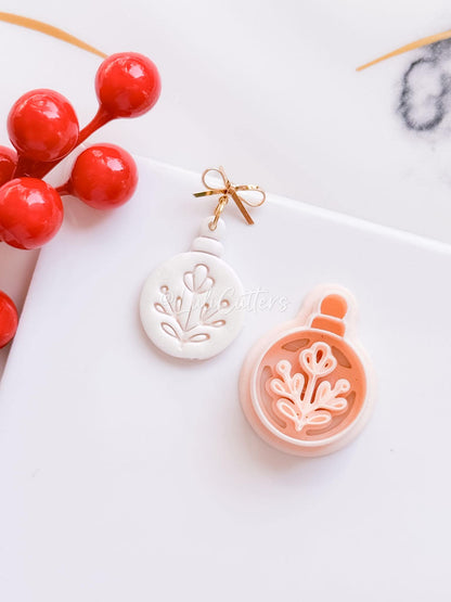 Winter Fairy Floral Ornament Polymer Clay Cutter Earrings, Jewelry, Christmas Decorations