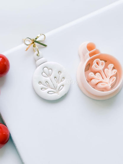 Winter Fairy Floral Ornament Polymer Clay Cutter Earrings, Jewelry, Christmas Decorations