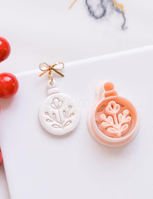 Winter Fairy Floral Ornament Polymer Clay Cutter Earrings, Jewelry, Christmas Decorations