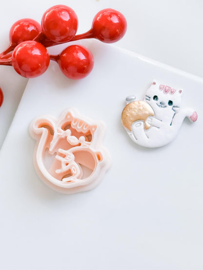 Winter Fairy Cat Ornament Polymer Clay Cutter Set Holiday Earrings & Jewelry