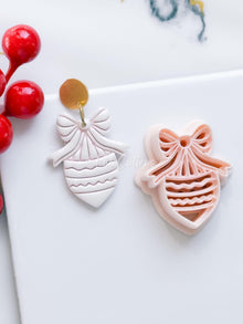 Winter Fairy Bow Ornament Polymer Clay Cutter Christmas Earrings and Decorations