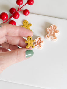 Gingerbread Man Polymer Clay Cutter Christmas Ornament and Charm Tool