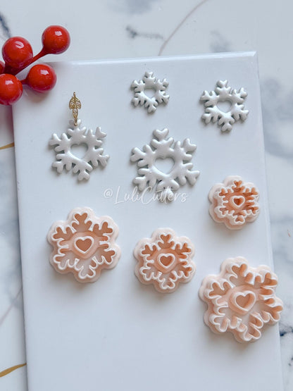 Snowflake Clay Cutter: Winter Fairy Earring & Ornament Design