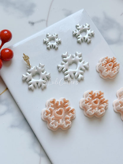 Snowflake Clay Cutter: Winter Fairy Earring & Ornament Design