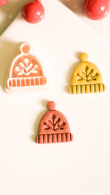 Nordic Folk Floral Beanie Polymer Clay Earring Cutter