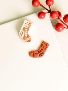 Nordic Christmas Stocking Polymer Clay Earring Cutter Holiday Ornament Jewelry Tool