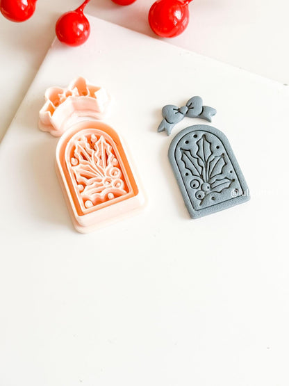 Holly Leaves Polymer Clay Cutter Christmas Arch Dangle Earring Jewelry Tool