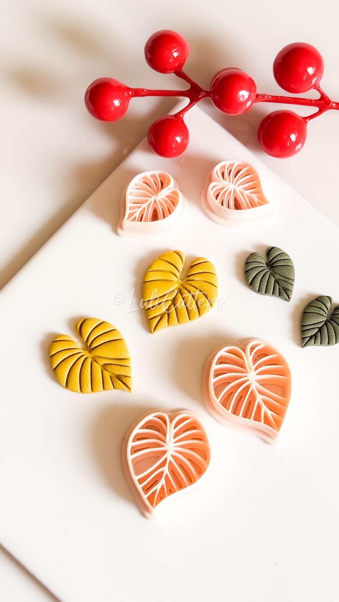Monstera Leaf Polymer Clay Cutter Tropical Leaf Design for Earrings & Jewelry