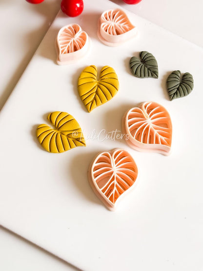Monstera Leaf Polymer Clay Cutter Tropical Leaf Design for Earrings & Jewelry