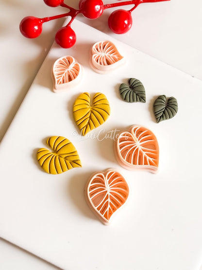 Monstera Leaf Polymer Clay Cutter Tropical Leaf Design for Earrings & Jewelry