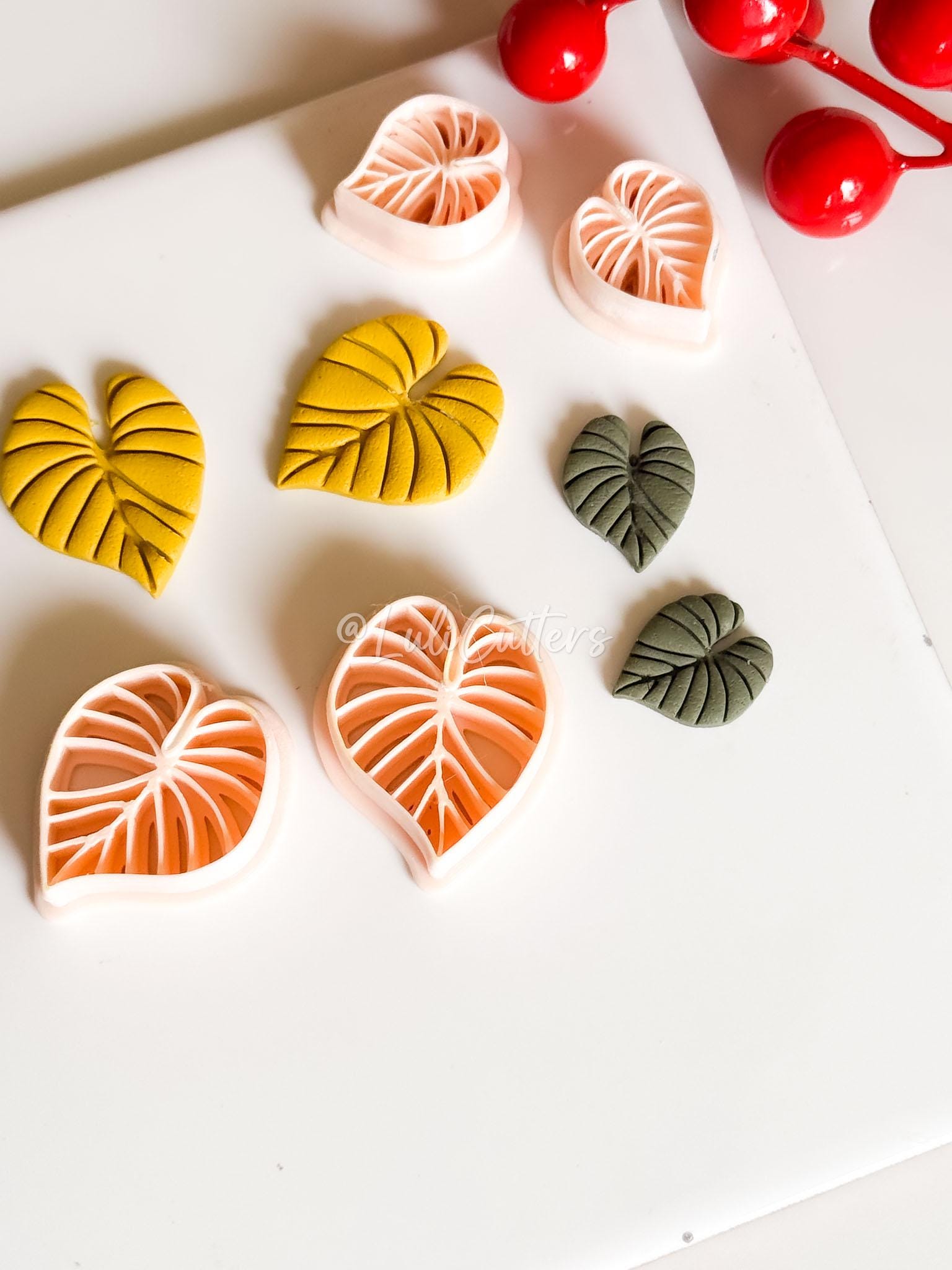 Monstera Leaf Polymer Clay Cutter Tropical Leaf Design for Earrings & Jewelry