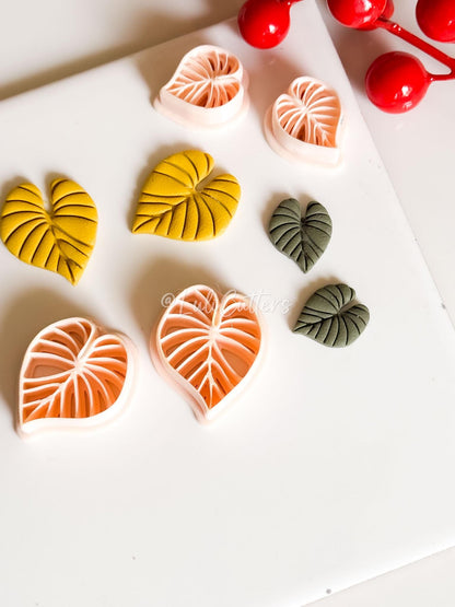 Monstera Leaf Polymer Clay Cutter Tropical Leaf Design for Earrings & Jewelry