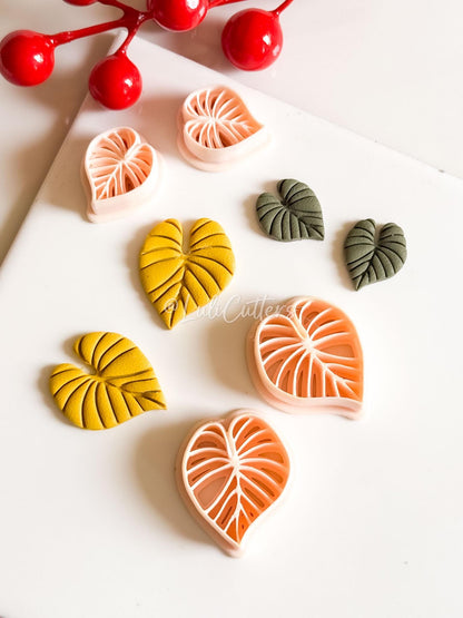 Monstera Leaf Polymer Clay Cutter Tropical Leaf Design for Earrings & Jewelry