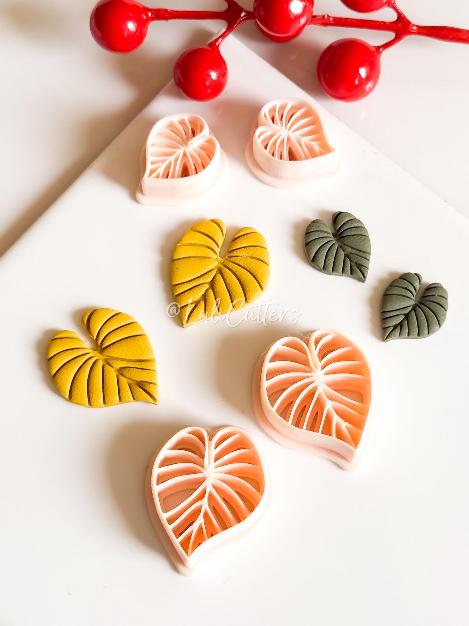 Monstera Leaf Polymer Clay Cutter Tropical Leaf Design for Earrings & Jewelry