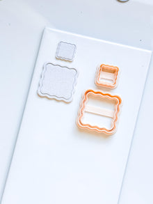 Scalloped Square Polymer Clay Cutter Wavy Edge Shape Tool for Earrings and Jewelry Making