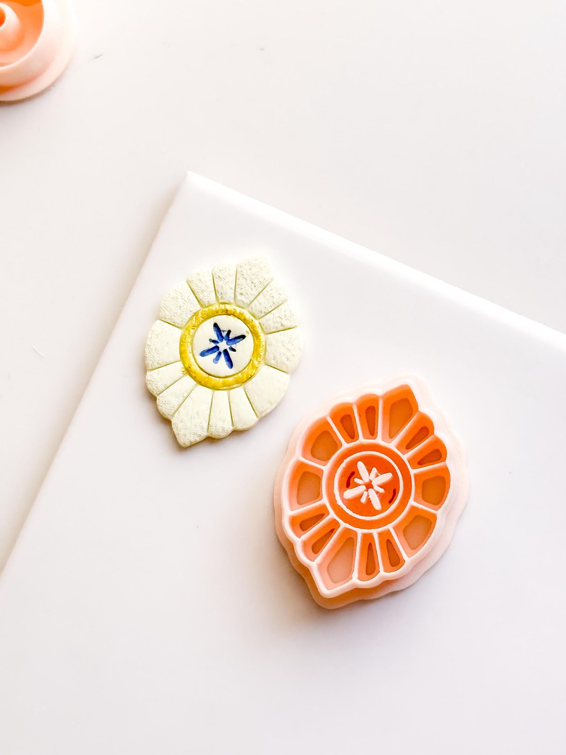 Polymer Clay Floral Medallion Cutter Sunburst Petal Design