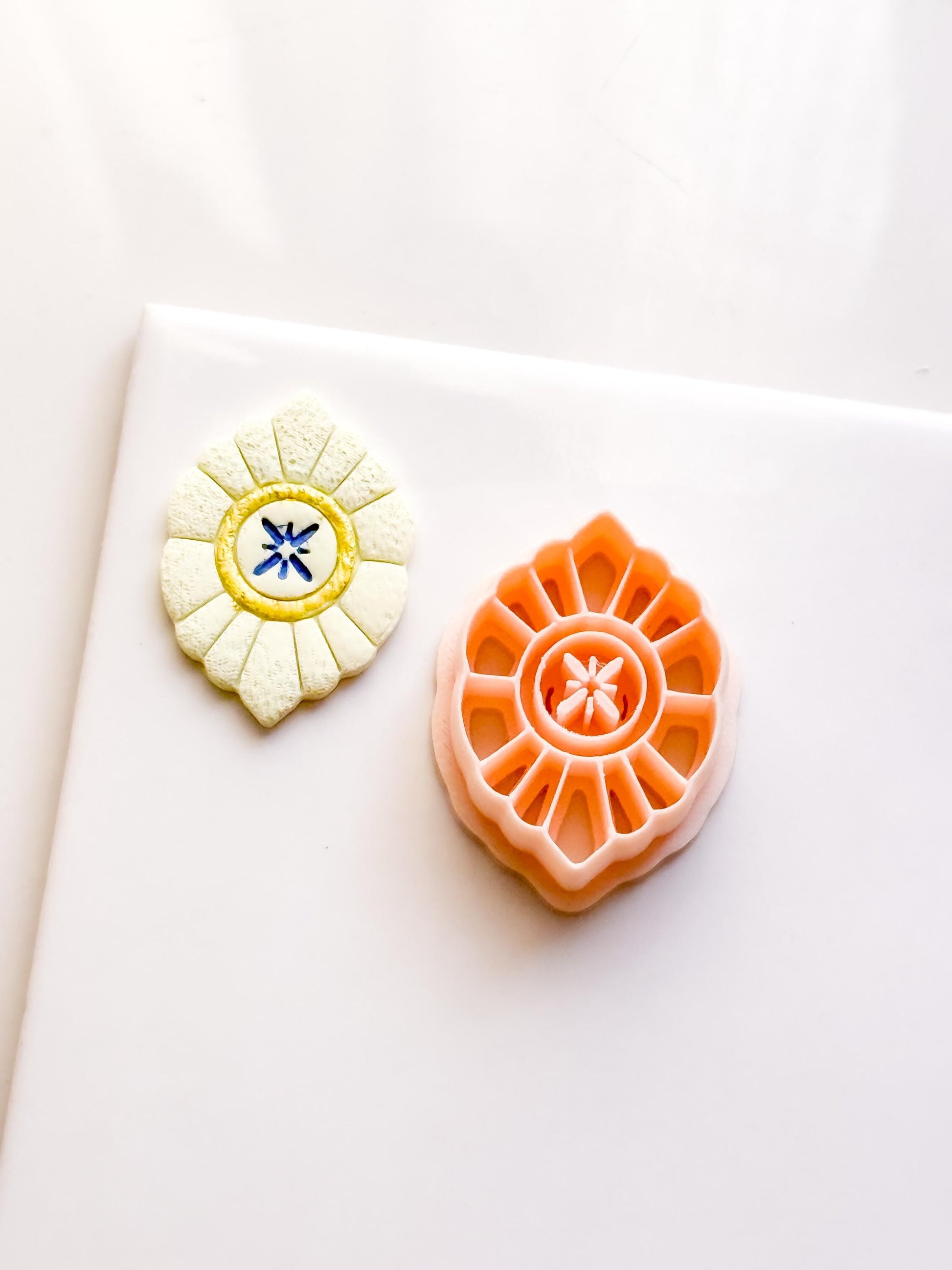 Polymer Clay Floral Medallion Cutter Sunburst Petal Design