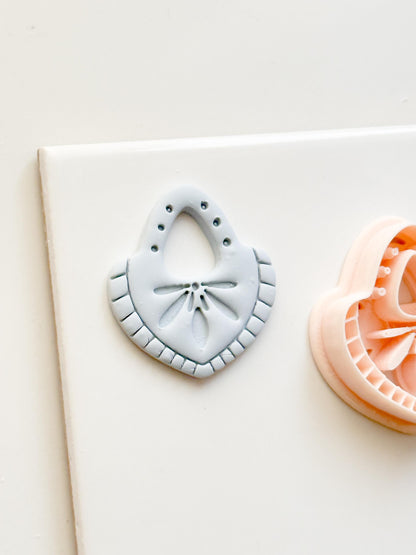 Boho Teardrop Polymer Clay Cutter Embossed Geometric Earring Shape