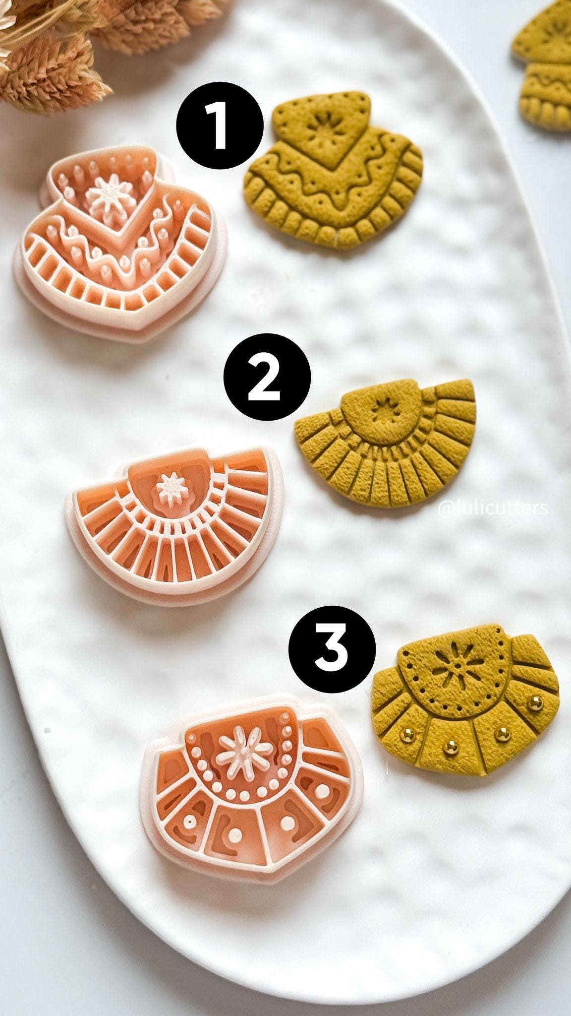 Boho Fan Clay Earring Cutter Set (30, 35, 40 mm options)
